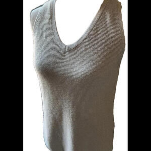 🧣💛White House Black Market Womens Pullover Sweater  Medium Gold Silver Shimmer